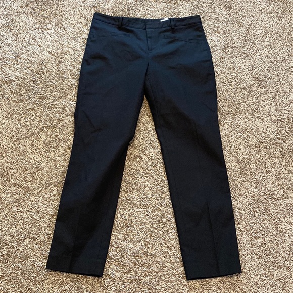 Club Monaco Women's Black Mid-Rise Classic Tapered Leg Ankle Pants 4 - Picture 2 of 9